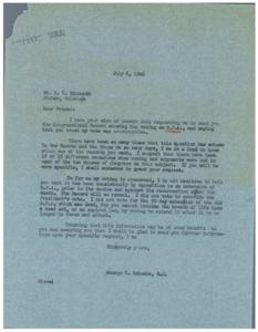 Request for Congressional Voting Record on O.P.A., 1946-07-08