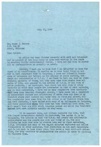 Concerns and Perspectives on Price Control: Correspondence Between Constituents and Congressman, 1946-07-06