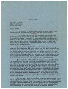 Response to Request for O.P.A. Restoration: A Call to Protect Middle Class Americans, 1946-07-06