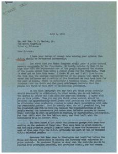 Voicing Concerns: A Letter on Price Controls and Government Influence, 1946-06-30