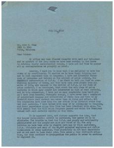 Debate on Price Control: A Congressman&#39;s Response, 1946-07-11