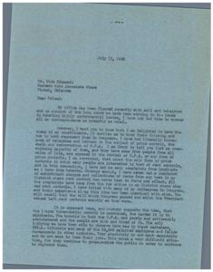 Concerns About Price Control: A Letter Exchange, 1946-07-11