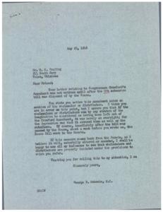 Concerns Regarding Congressman Crawford&#39;s Amendment: A Letter from a Concerned Citizen, 1946-04-23