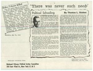 The School of Political Action Technique: A New Frontier in Democracy, 1946-05-22