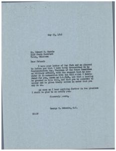 Update on H.R.5494: Hearing Scheduled for Bill Introduced by Mr. Edward B. Massie, 1946-05-23