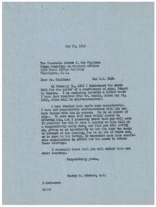 Request for Relief for Constituent: H.R. 5494, 1946-02-14