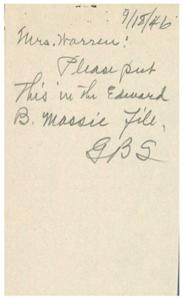 Injustice and Advocacy: The Case of Edward B. Massie, 1946-01-01 - 1946-12-31