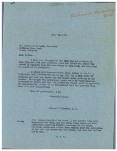 Title: Railway Reorganization Recommendation by Congressman Schwabe, 1946-07-31