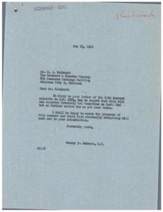 Update on H.R. 5924: A Letter from Congressman Schwabe to The Reinhart &amp; Donovan Company, 1946-05-10