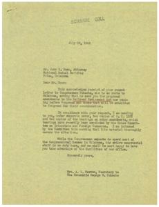 Request for Proposed Amendments to Railroad Retirement Act, 1945-07-13