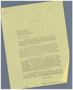Support for Boren Land Grant Repeal Bill - Letter to Representative Schwabe, 1945-04-09