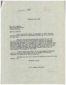 Response to Concerns: Congressman Schwabe&#39;s Position on the Streamlined Congress Bill, 1946-08-12