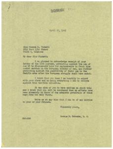 Protecting Our Youth: A Plea for the Safety of Young Soldiers, 1945-04-11