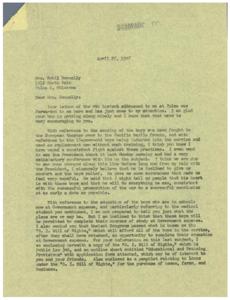 Concerns and Hopes for the Future: Correspondence with Congressman Schwabe, 1945-04-04