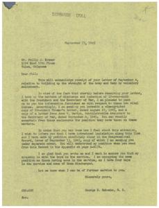 Legislation and Support for Military Enlistment: Correspondence between George B. Schwabe and Philip J. Kramer, 1945-08-27