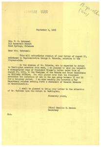 President Truman&#39;s Letter: 18-Year-Old Draft Acknowledgement, 1945-08-27