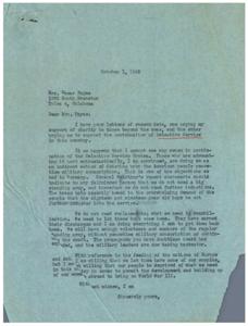 Supporting Aid to Europe and Selective Service: Correspondence from 1945, 1945-10-01