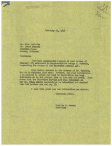 The Selective Service Act: A Concern for Students, 1946-02-17