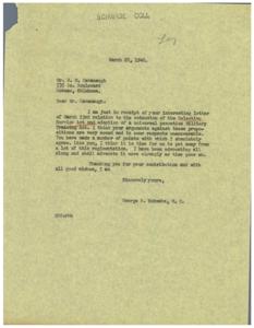 The Debate Over Military Draft Extension: A Correspondence, 1946-03-28