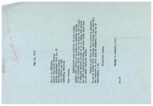 Legislative Support: Providing Copies of HR 4051, 1946-05-31