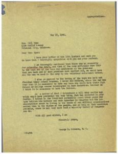 Concerns Regarding the Draft Law: A Plea for Change, 1946-05-16