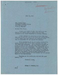 Support for the Gurney Bill: A Letter from Mrs. Martha Giles to Honorable  George B. Schwabe, M.C., 1946-06-14