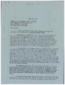 The Teen-Age Draft Bill: A Soldier&#39;s Perspective, 1946-06-10