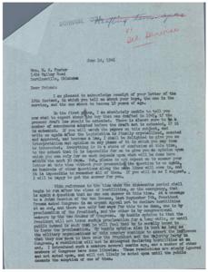 Questions and Concerns about Draft Extension and College Enrollment, 1946-06-14