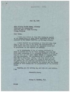 Supporting the Gurney Bill: A Letter from Mildred Brooks Fitch, 1946-06-14
