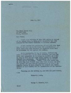 Supporting the Gurney Bill: A Letter from Schwabe Coll, 1946-06-13