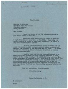 Legislation and Support: A Correspondence with Stangland Oil &amp; Gas Company, 1946-06-10