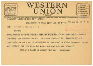 Urgent Request for Support: Brooks Bill HR 69.54, 1945-01-01 - 1946-12-31