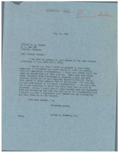 Support for Non-Disability Retirement Legislation: A Letter to Congressman George W. Schwabe, 1945-01-01 - 1946-12-31