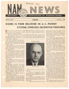 The Future of the United States Patent System: A Look at Casper William Ooms, 1945-08-04