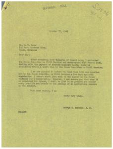 Title: Legislative Update on Bill RES-1036 - Payment of Accrued Military Leave, 1945-10-27