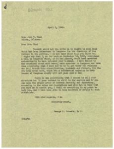Title: Assistance for Military Fathers in Congress, 1945-09-14