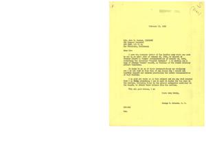 Supporting the 9-Point Discharge Program: A Letter from George B. Schwabe, 1946-01-22