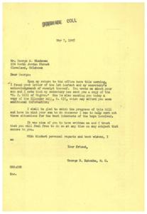 Support for Veterans&#39; Education: A Letter to Congressman George B. Schwabe, 1945-05-04