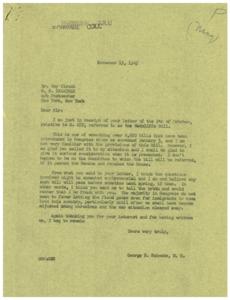 Immigration Legislation: The Radcliffe Bill and Seamen&#39;s Citizenship, 1945-11-19