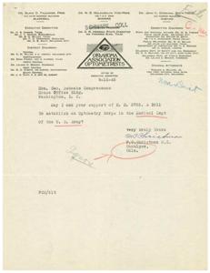 Optometry Corps Bill: Advocacy Letter to Honorable  Geo. Schwabe, 1945-01-01 - 1946-12-31