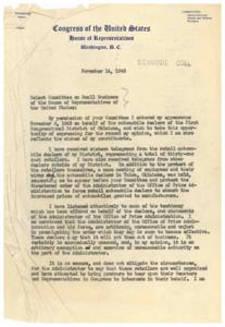 Protesting Arbitrary Bureaucracy: A Message from George B. Schwabe, 1945-11-08