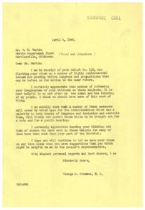 Informing the Congressman: The Importance of Constituent Feedback, 1946-04-06
