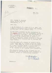 Support for H. R. 4950: Protecting Property Rights in Patents, 1945-01-01 - 1946-12-31