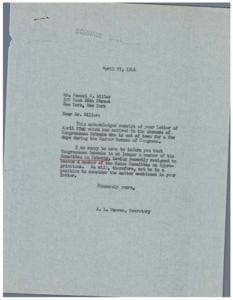 Urgent Request for Consideration of Patent Bills, 1946-04-05