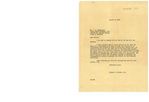 Opposition to Government Overreach: A Letter from George B. Schwabe, M.C., 1946-08-23