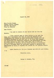 Title: Constituent Opinion on Government Control in Business, 1946-08-24