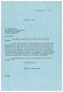 Opposition to Socialistic and Communistic Measures: A Response from George B. Schwabe, M.C., 1946-08-23