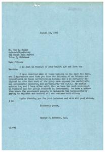 Opposition to Socialistic and Communistic Measures: A Letter from George B. Schwabe, M.C., 1946-08-23