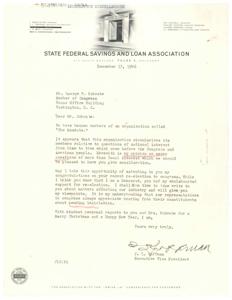 Letter to Congressman George B. Schwabe Regarding National Interest Questions and Industry Support, 1946-12-17