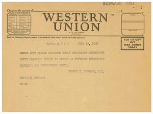 Domestic Cablegram Sent for Victory: June 19, 1945, 1945-06-19